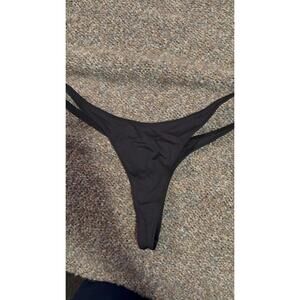 SKIMS Black Thong Bikini Bottom Size L (Large)
